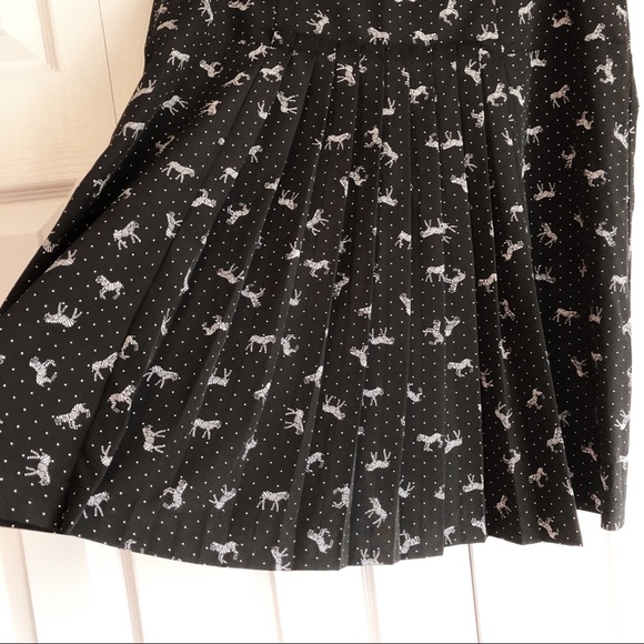 Joe Fresh Black & White Polka Dot Zebra Print Skirt 10 - Picture 8 of 16